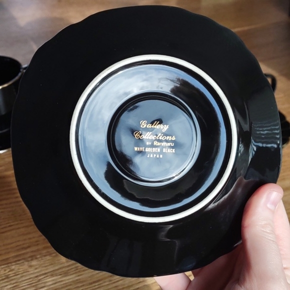 Wave Golden Black Gallery Collections by Ranmaru Teacup and Saucer (4) - Picture 12 of 13
